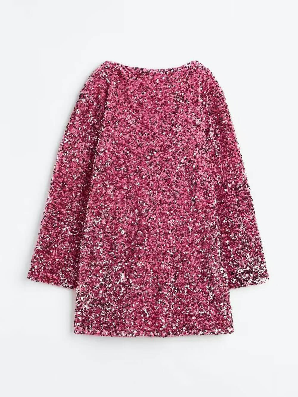 Women’s Long Sleeve Textured Mini Dress with Bow