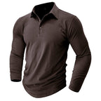 Men's Long Sleeve Polo Shirt With Collar