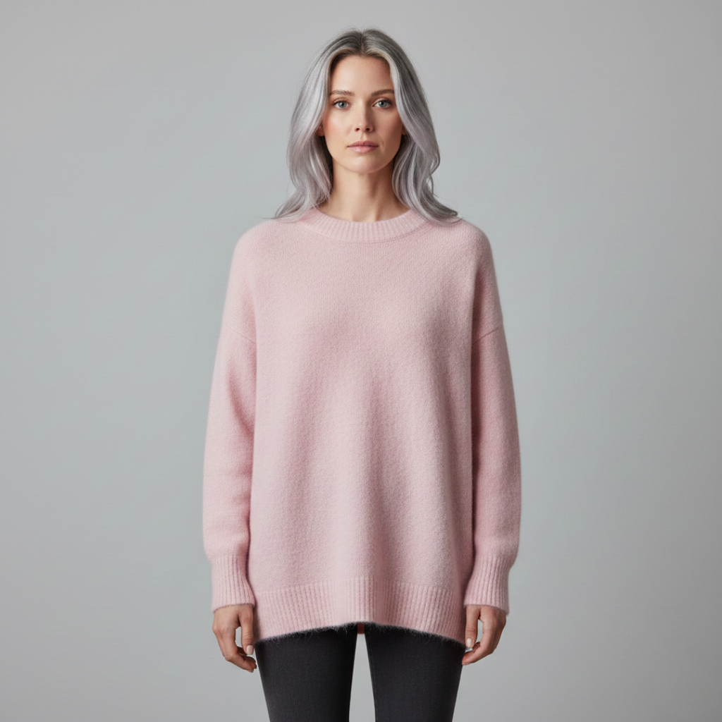 Women’s Oversized Crew Neck Knit Sweater