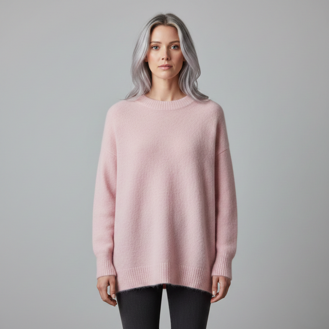 Women’s Oversized Crew Neck Knit Sweater