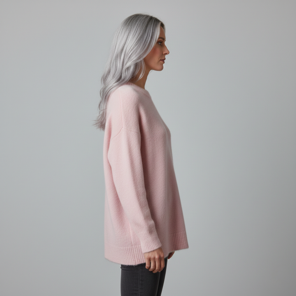 Women’s Oversized Crew Neck Knit Sweater