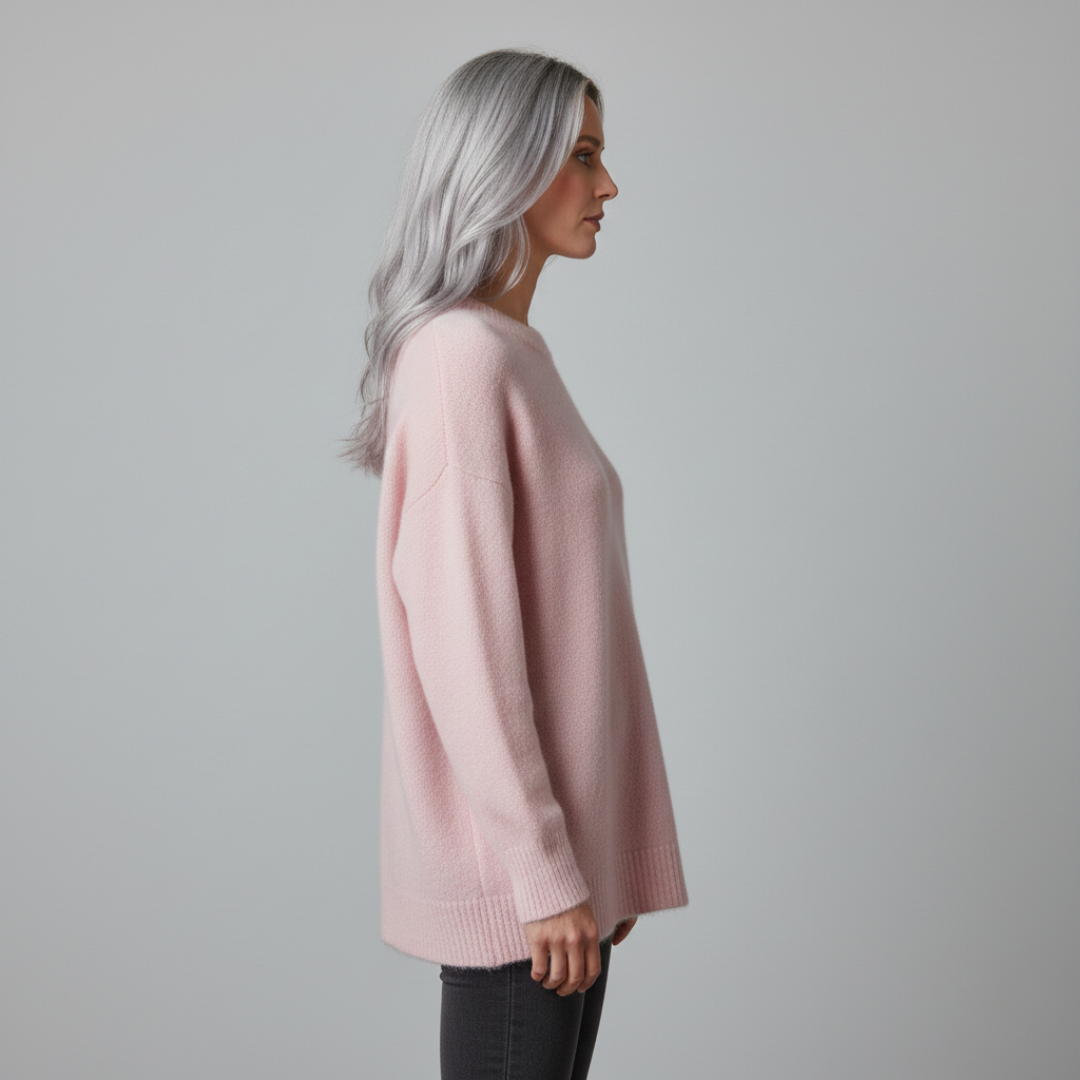 Women’s Oversized Crew Neck Knit Sweater