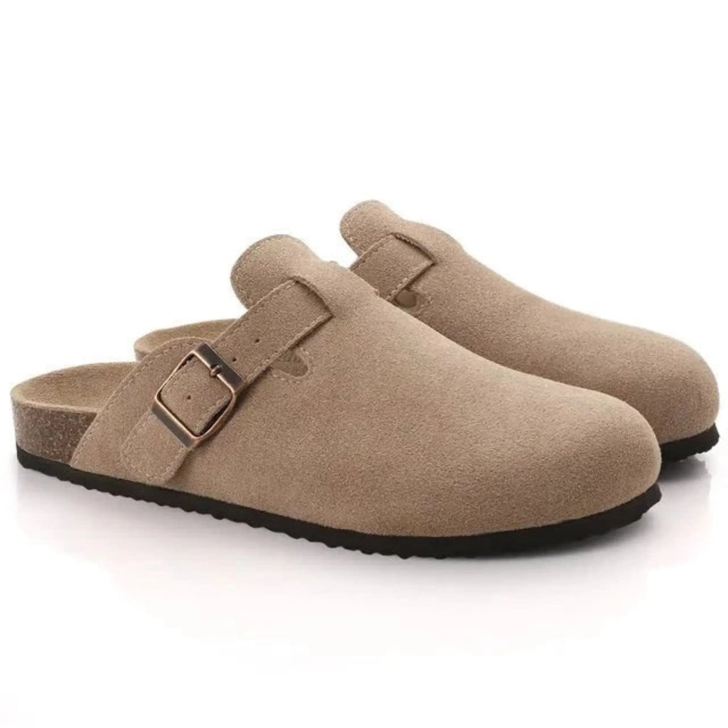 Men's Casual Slip-On Clogs with Buckle Strap