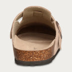 Men's Casual Slip-On Clogs with Buckle Strap
