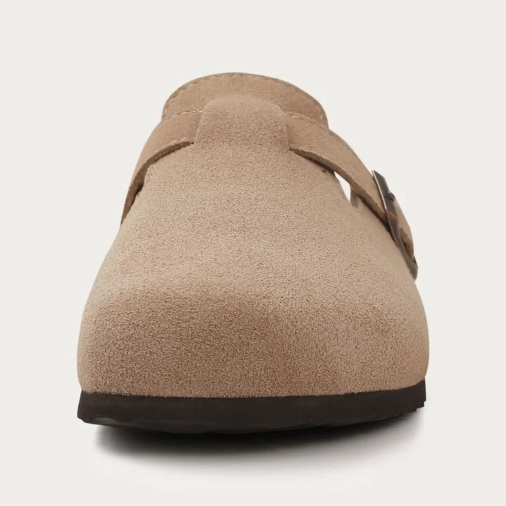 Men's Casual Slip-On Clogs with Buckle Strap