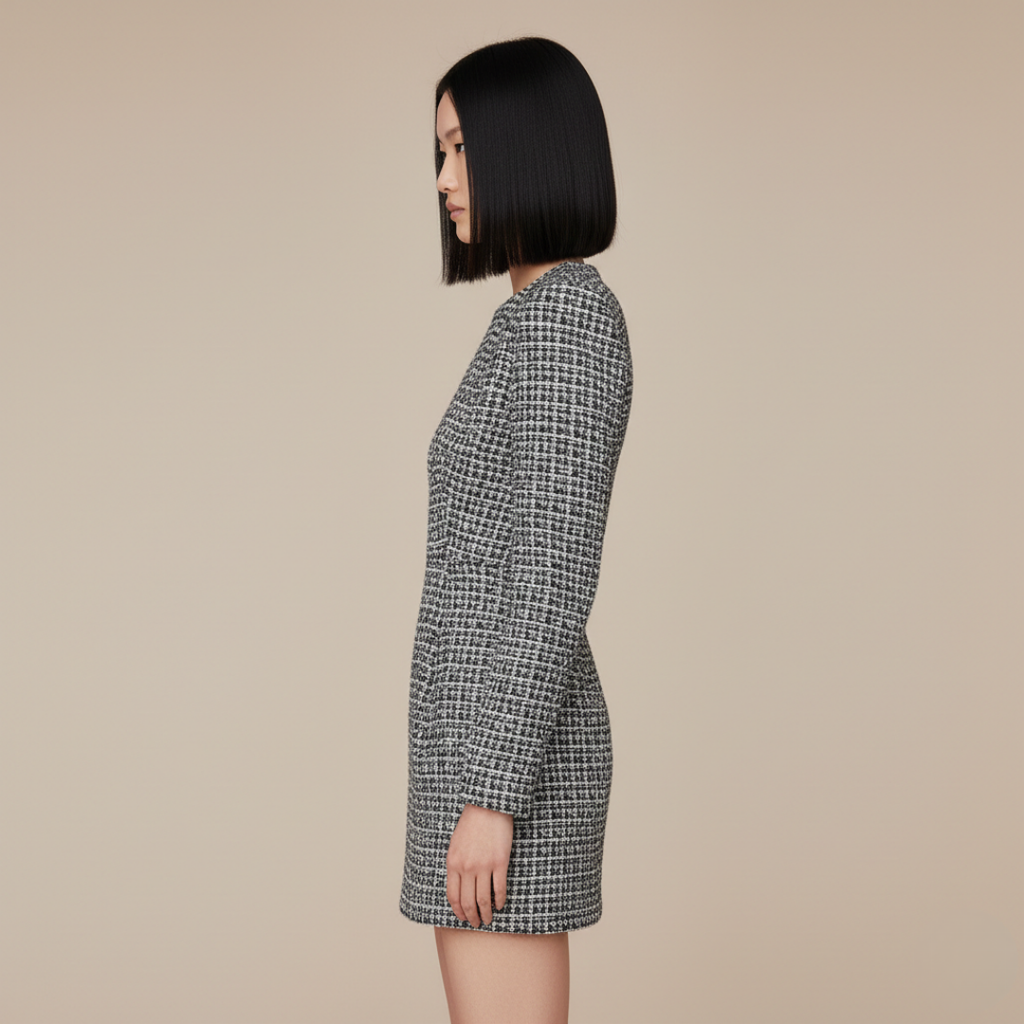 Women’s Structured Check Mini Dress