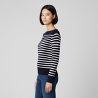 Women’s Striped Boat Neck Knit Sweater