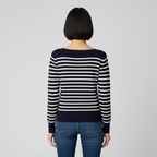 Women’s Striped Boat Neck Knit Sweater