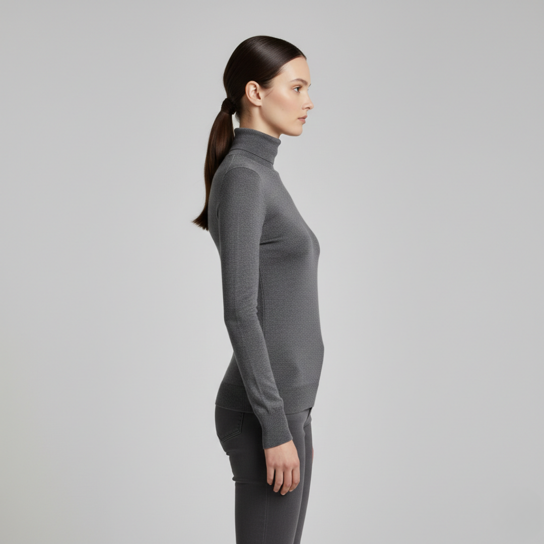 Women’s Fitted Turtleneck Knit Sweater