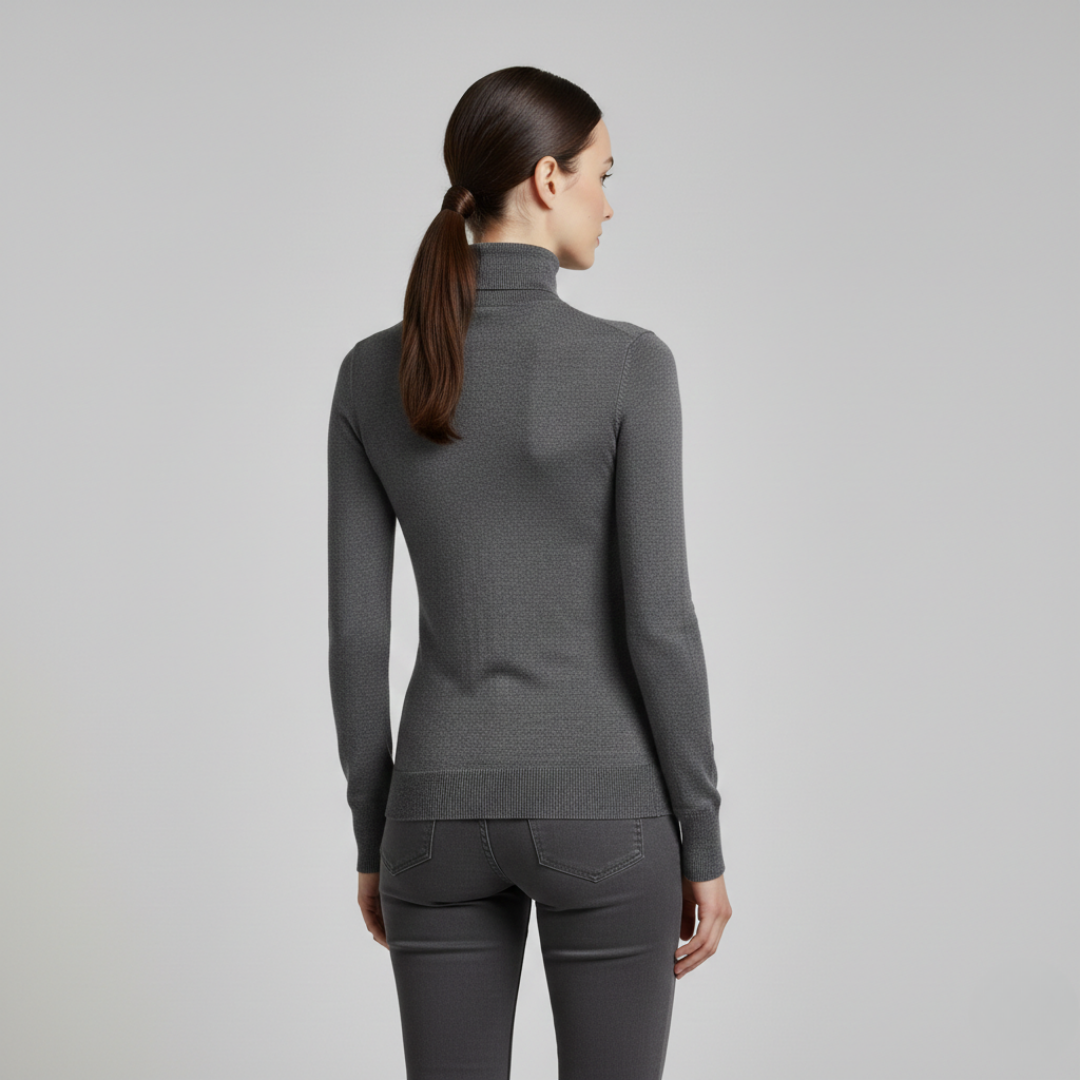 Women’s Fitted Turtleneck Knit Sweater