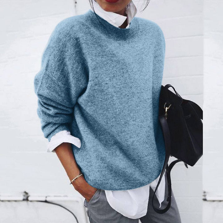 Women's Relaxed Crew Neck Knit Sweater