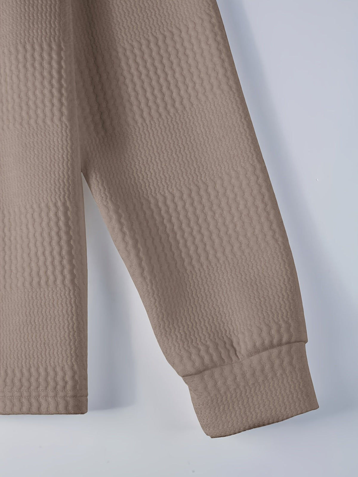 Men’s Textured Long Sleeve Henley Shirt