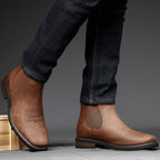 Men's Chelsea Ankle Boots With Elastic Side Panels