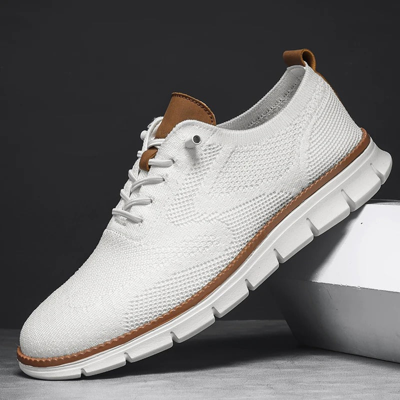 Men's Textured Knit Sneakers with Segmented Soles