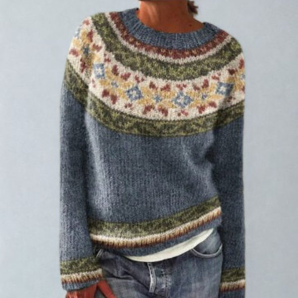 Women's Fair Isle Crewneck Knit Sweater