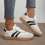 Women's Retro Low-Top Sneakers with Side Stripes