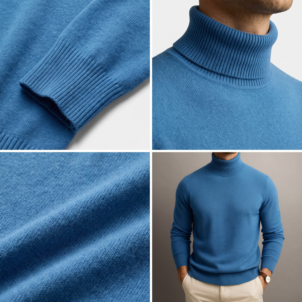 Men's Classic Knit Turtleneck Sweater