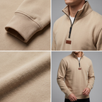 Men's Quarter-Zip Pullover with Stand Collar