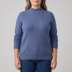 Women's Ribbed Mock Neck Knit Sweater