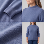 Women's Ribbed Mock Neck Knit Sweater