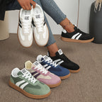 Women's Retro Low-Top Sneakers with Side Stripes