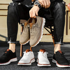 Men's Knit Low-Top Sneakers with Chunky Soles