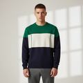 Men’s Color Block Crew Neck Knit Sweater