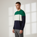 Men’s Color Block Crew Neck Knit Sweater