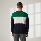 Men’s Color Block Crew Neck Knit Sweater