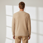 Men's Waffle Knit Henley Sweater