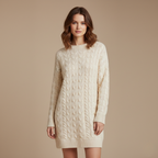Women’s Cable Knit Mini Sweater Dress