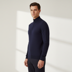 Men's Quarter Zip Mock Neck Sweater