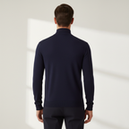 Men's Quarter Zip Mock Neck Sweater
