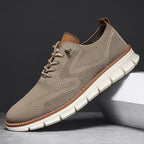Men's Textured Knit Sneakers with Segmented Soles