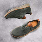 Men's Knit Lace-Up Sneakers with Flexible Sole