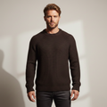 Men's Rib Knit Crew Neck Sweater