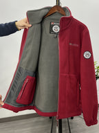 Men's Fleece Zip-Up Jacket with Stand Collar