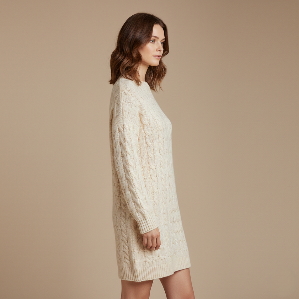 Women’s Cable Knit Mini Sweater Dress
