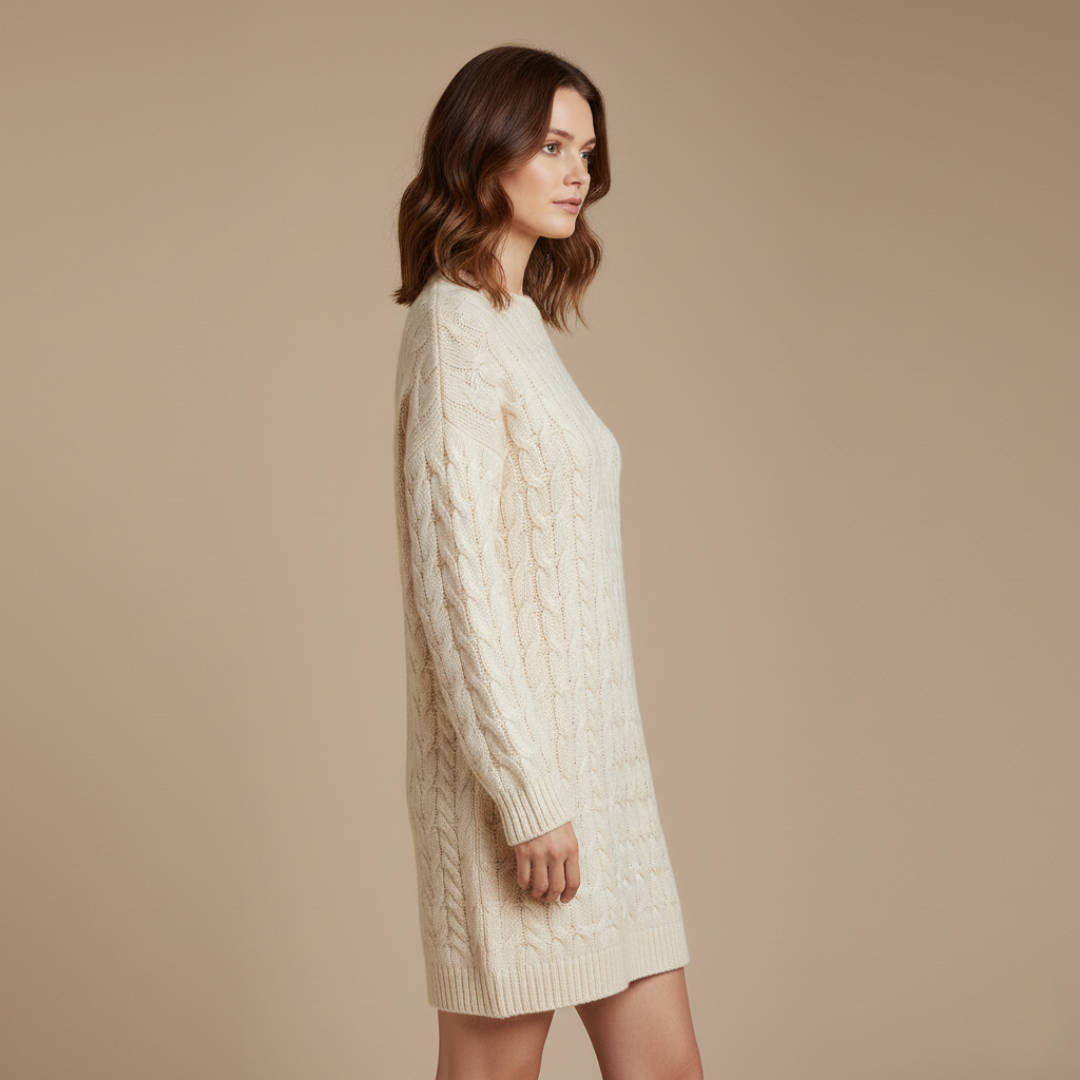 Women’s Cable Knit Mini Sweater Dress