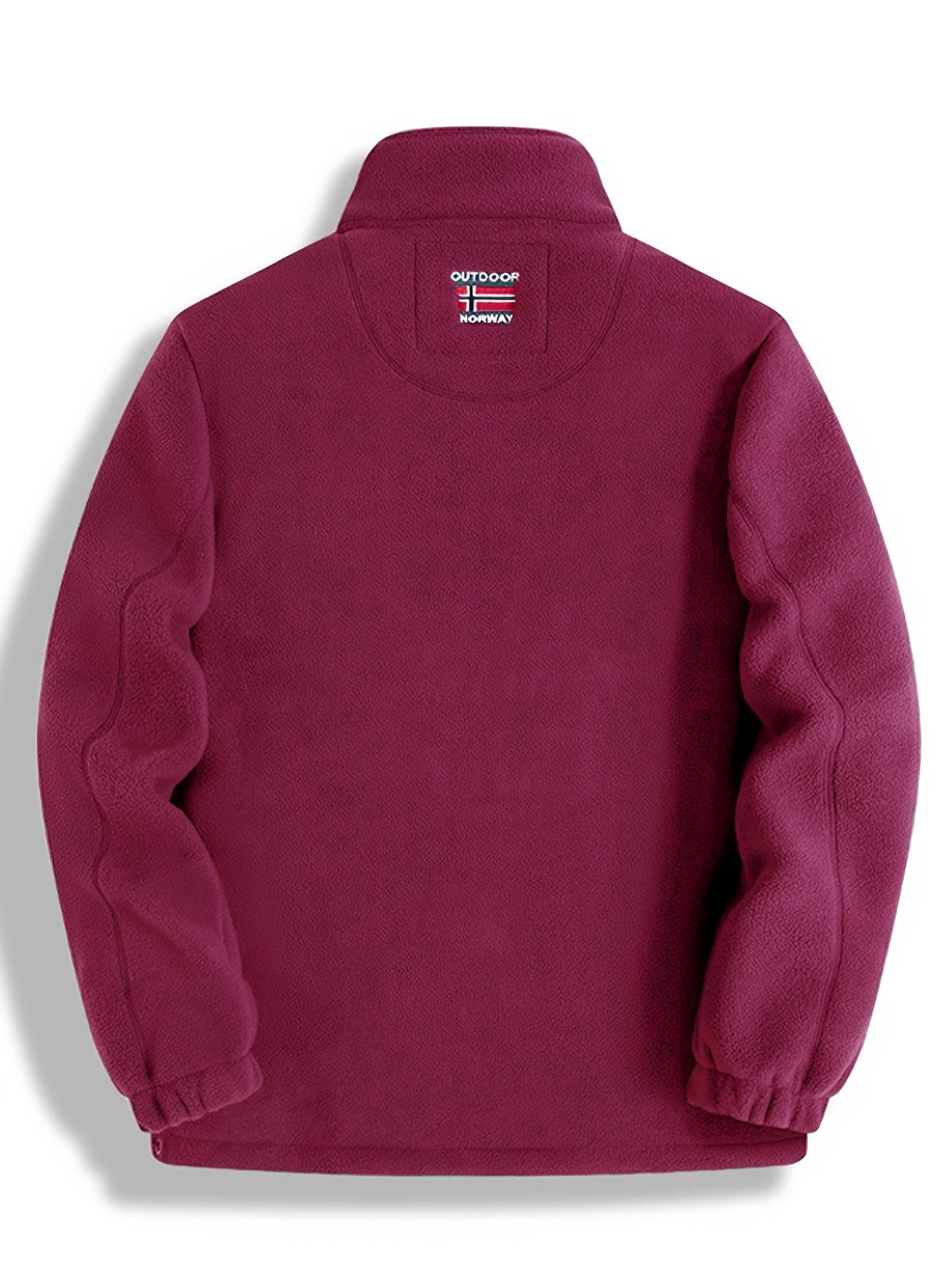 Men's Fleece Zip-Up Jacket with Stand Collar