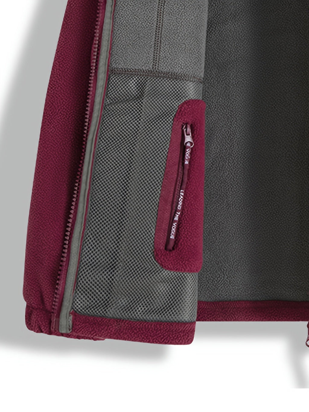 Men's Fleece Zip-Up Jacket with Stand Collar