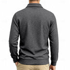 Men's Long Sleeve Polo Shirt With Chest Pockets