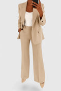 Women's Tailored Blazer and Wide Leg Pants Set