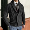 Men's Cable Knit Button-Up Cardigan Sweater