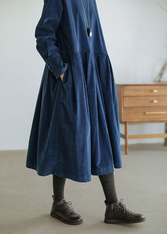 Women’s Long Sleeve Pleated Midi Dress