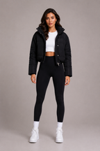 Women's Cropped Quilted Puffer Jacket