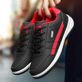 Men's Lace-Up Casual Sneakers with Textured Panels