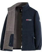 Men's Fleece Zip-Up Jacket with Stand Collar