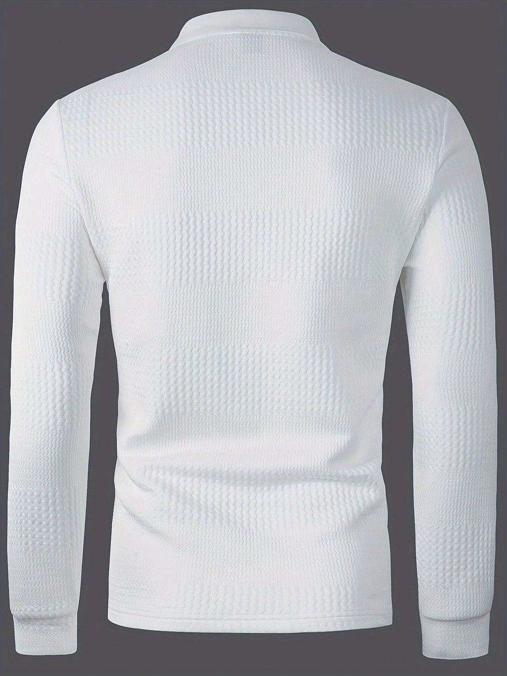 Men’s Textured Long Sleeve Henley Shirt