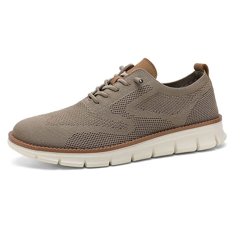 Men's Textured Knit Sneakers with Segmented Soles